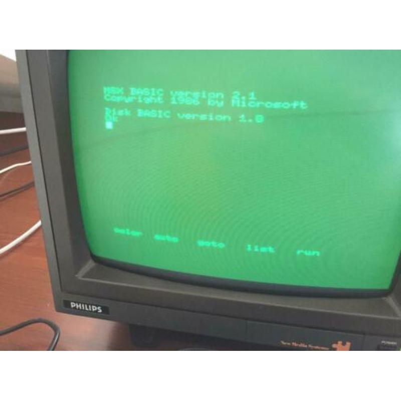 computer MSX 2 Philips + monitor + boekjes, model VG-8235
