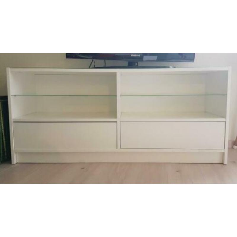 TV kast, lage kast wit met lades