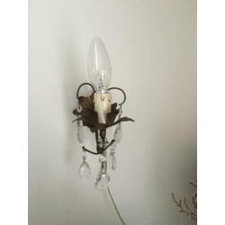Brocante set franse wandlamp applique 2 stuk
