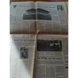 krant over H.F.C. HAARLEM 100 jaar 27 september 1989