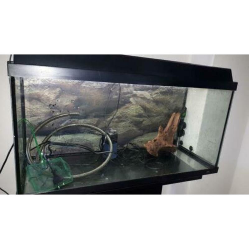 80/40/30 aquarium in de aanbieding met onderkast.