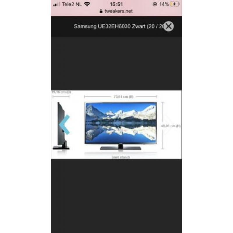 Samsung TV LED HD 32 inch (2013) - zwart