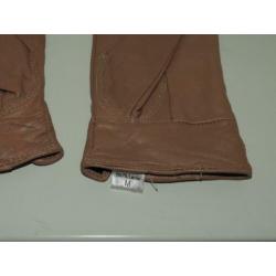Nieuwe zacht leren dames handschoenen camel kleur maat M