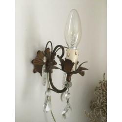 Brocante set franse wandlamp applique 2 stuk