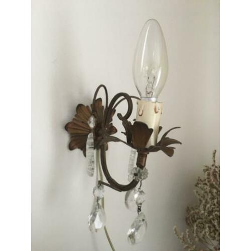 Brocante set franse wandlamp applique 2 stuk
