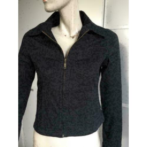 715 XX by Mexx:: zwart jasje jack colbert vest Maat 34=XS