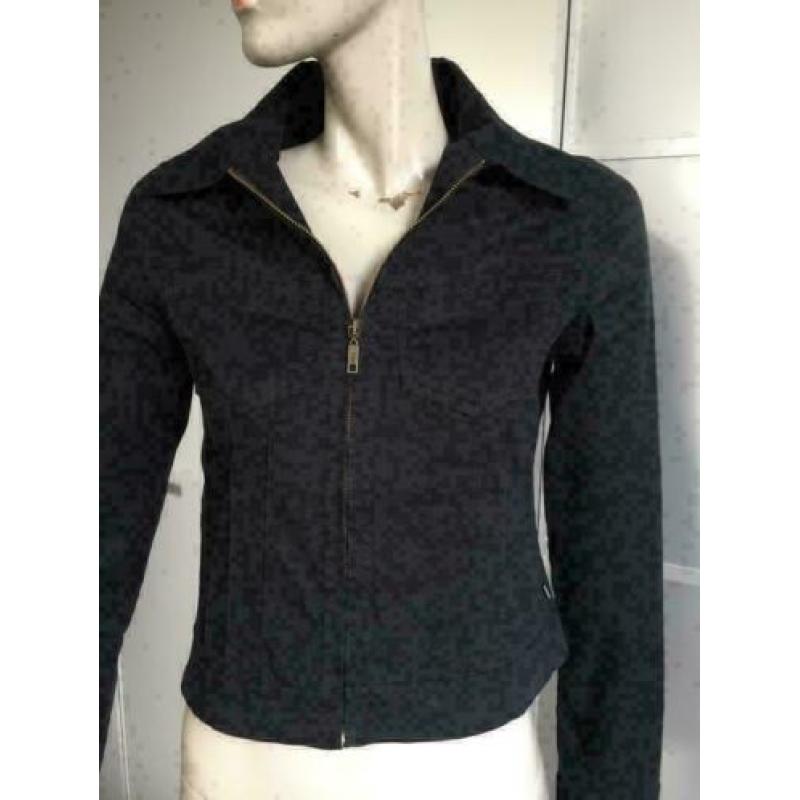 715 XX by Mexx:: zwart jasje jack colbert vest Maat 34=XS