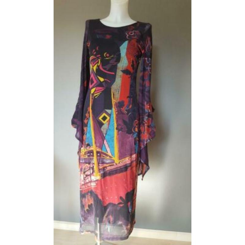jurk Save the Queen - felle print - wijde mouw - M/L