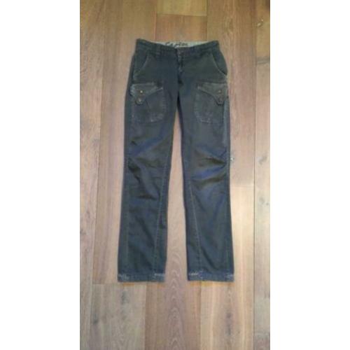 IZGS: groene broek; worker (cargo); gladde stof; maat 34/XS