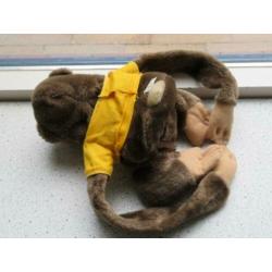 Aap chimpansee merk Parsons geel shirt met opdruk TAKSI