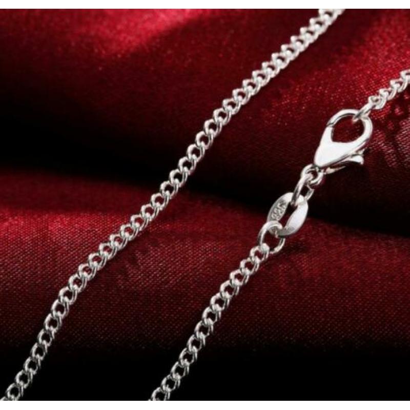Fashion 2 mm 925 sterling zilveren ketting