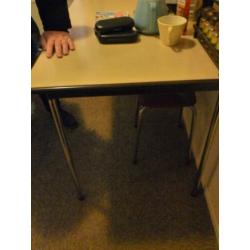 eettafel keukentafel rechthoekig retro vintage