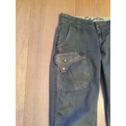IZGS: groene broek; worker (cargo); gladde stof; maat 34/XS