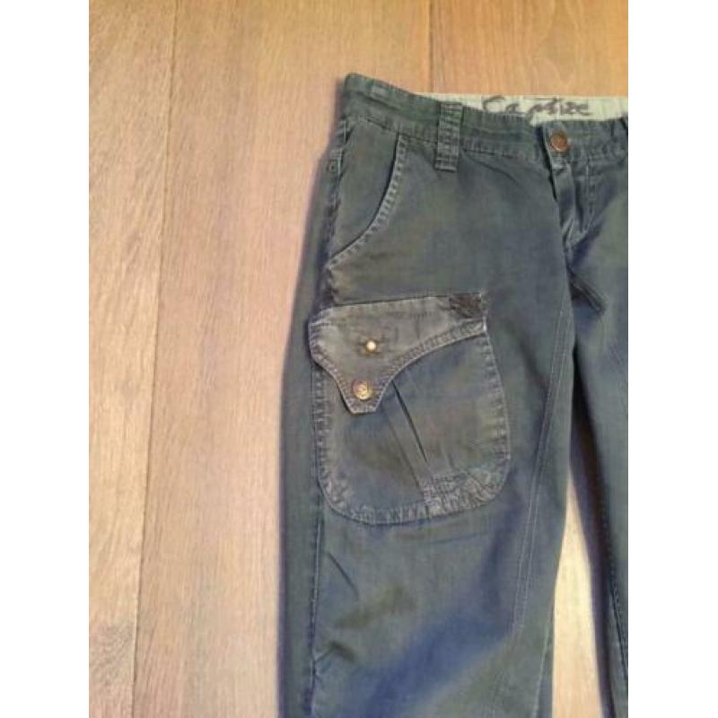 IZGS: groene broek; worker (cargo); gladde stof; maat 34/XS