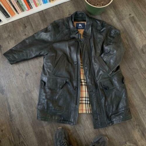 Burberry leren jas M/L