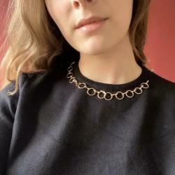 Zwart t-shirt met ketting | Zara | maat S (36)