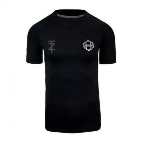 TOUZANI Sinic T shirt zwart small Gekleurde strepen