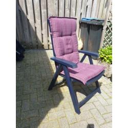 Blauwe tuinset met nieuwe kussens