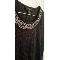T-shirt zwart korte mouwen maat XS