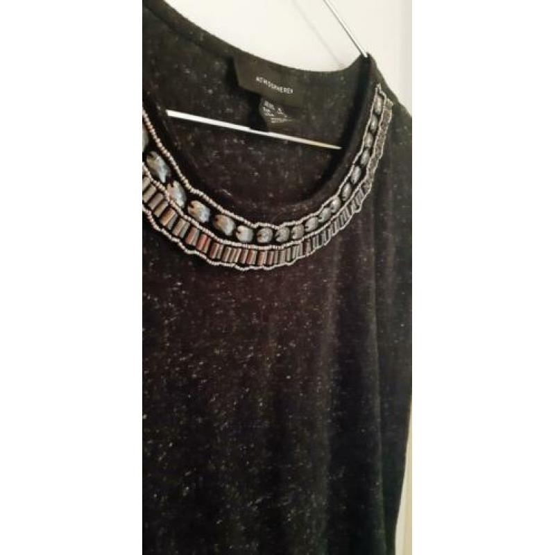 T-shirt zwart korte mouwen maat XS