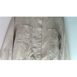 Esprit beige denim jackje maat L nieuw