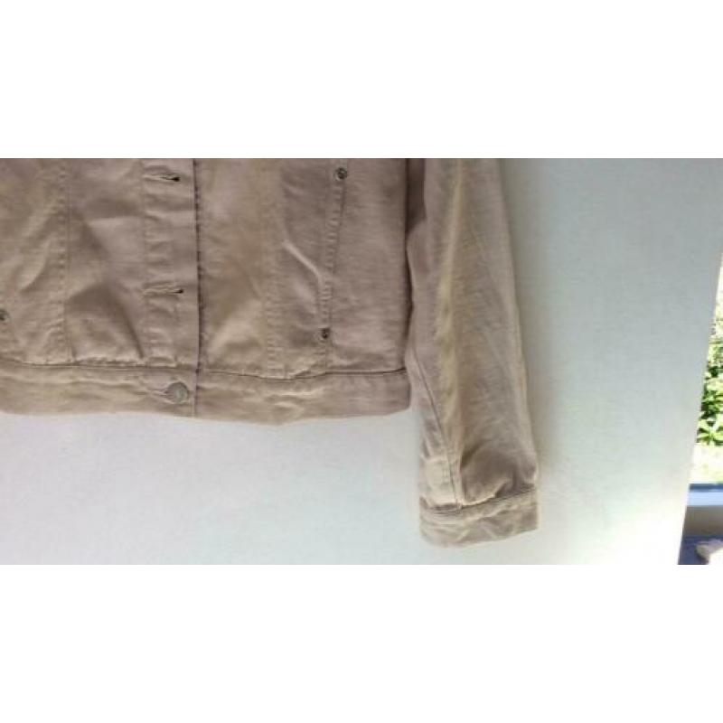 Esprit beige denim jackje maat L nieuw