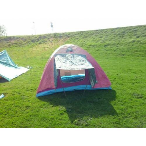 Campingspullen zaklamp,tentje 2 persoons, brander,jerrycan