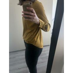 Goud kleurige blouse van de H&M maat S