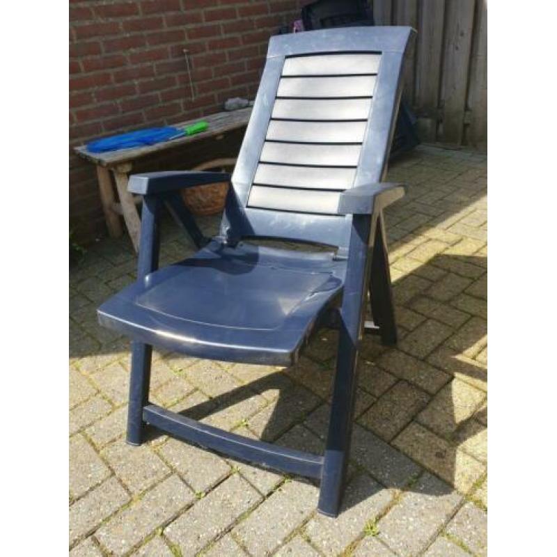 Blauwe tuinset met nieuwe kussens