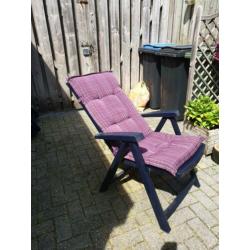 Blauwe tuinset met nieuwe kussens