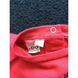 Jurk jurkje Rood Ido by miniconf nieuw 56/62 incl 2x maillot