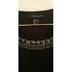 T-shirt zwart korte mouwen maat XS
