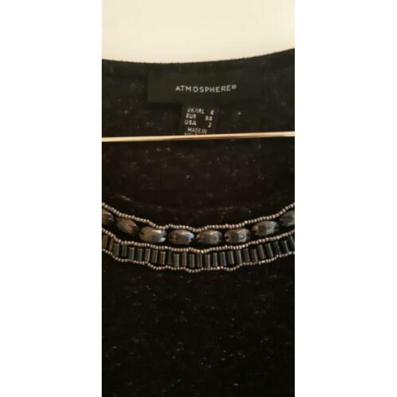T-shirt zwart korte mouwen maat XS