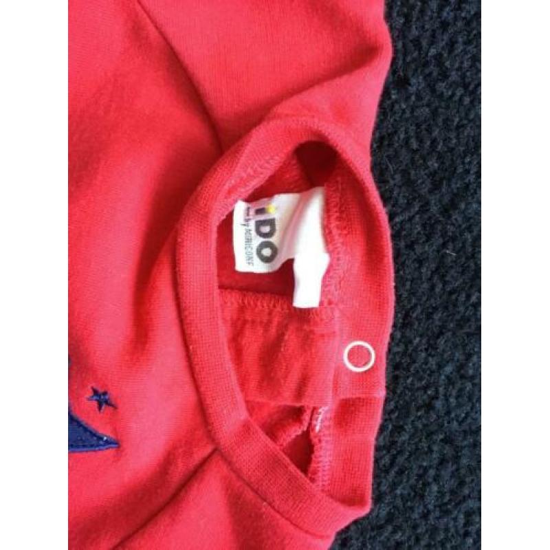 Jurk jurkje Rood Ido by miniconf nieuw 56/62 incl 2x maillot