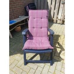 Blauwe tuinset met nieuwe kussens