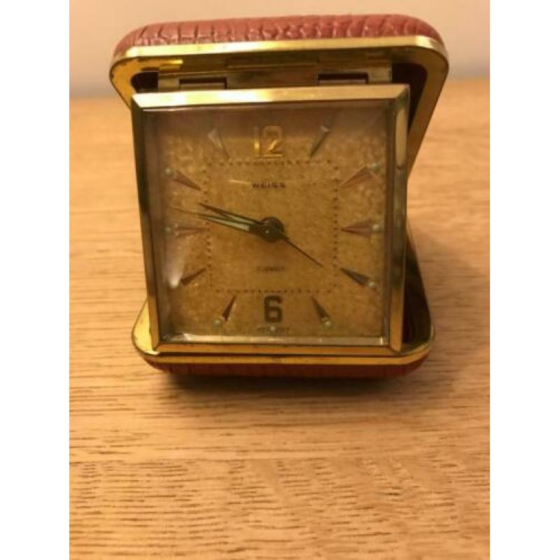 vintage mechanische reiswekker - Weiss - 2 jewels