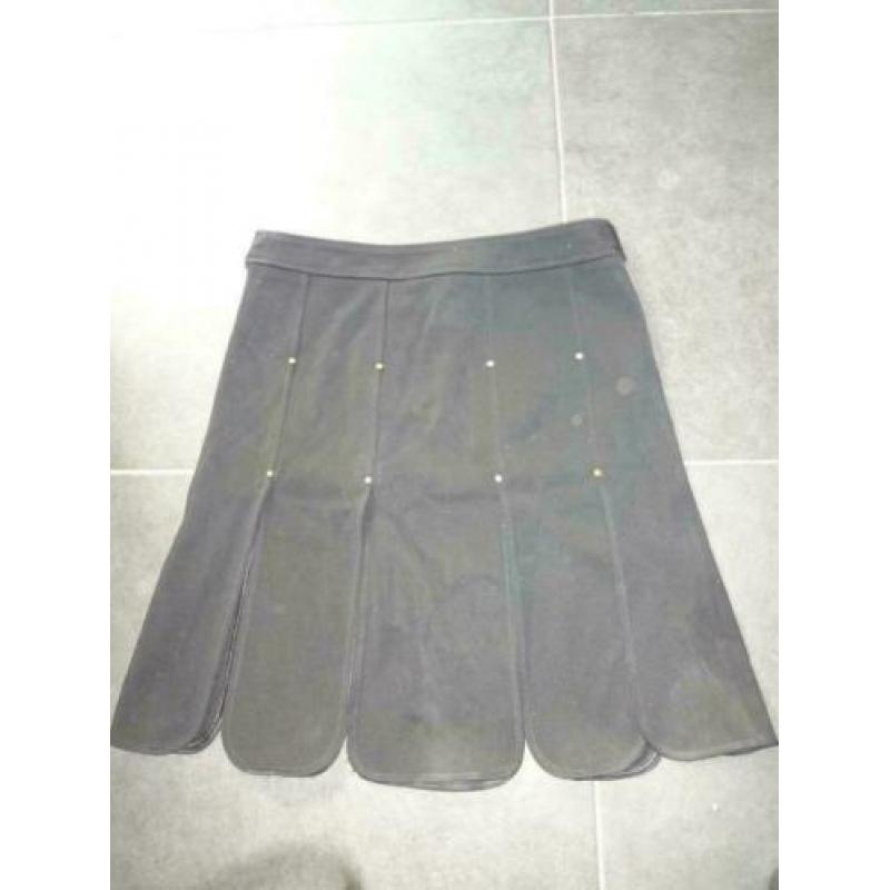 D4A Red Valentino wollen rok in aparte flappen zwart IT 46
