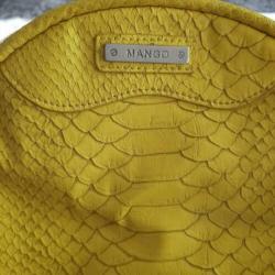 Neon geel schoudertas Mango