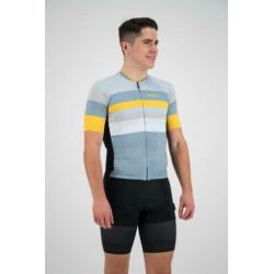 Fietsshirt Rogelli Peak grijs/oranje Pro pasvorm