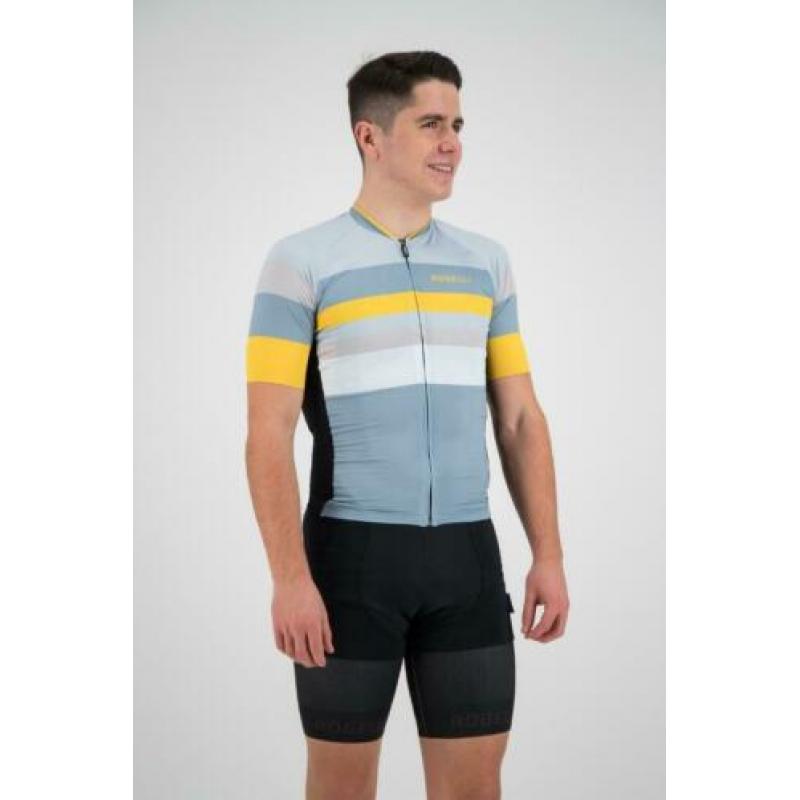 Fietsshirt Rogelli Peak grijs/oranje Pro pasvorm
