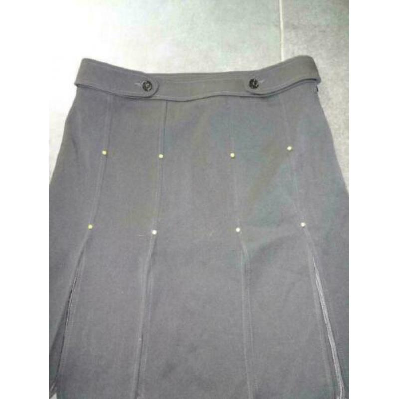 D4A Red Valentino wollen rok in aparte flappen zwart IT 46