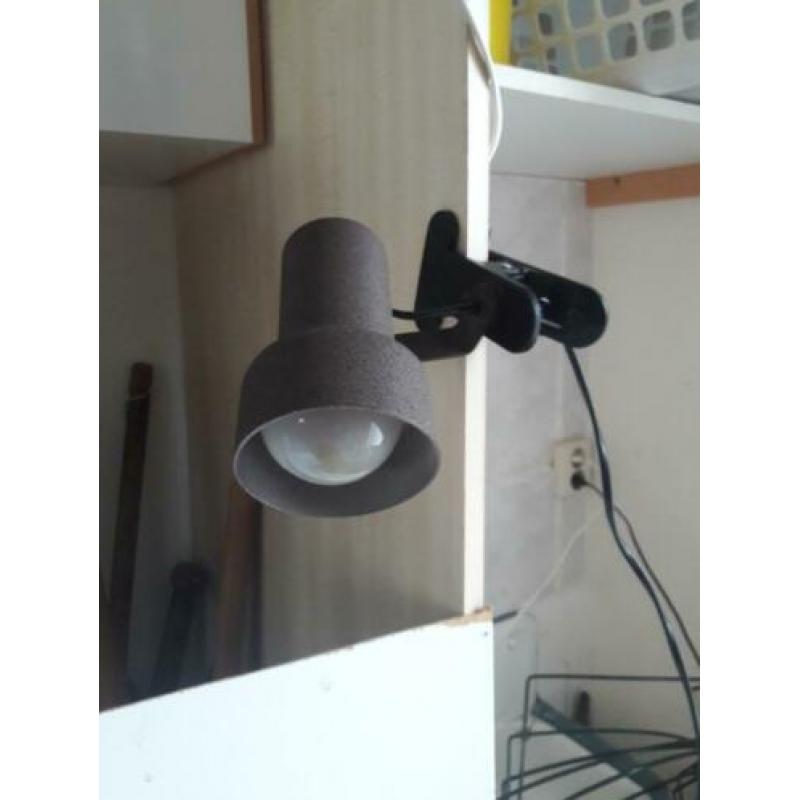Vintage klemspot lamp spot roest