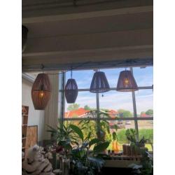 handgemaakte houten lamp