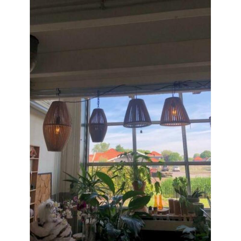 handgemaakte houten lamp