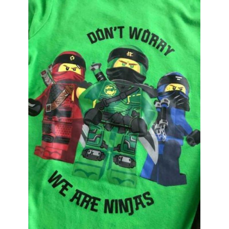 Lego Ninjago pyjama groen zwart maat 122 - 128 als nieuw
