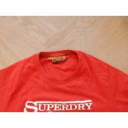 Rood shirt/T-shirt van Superdry, maat L