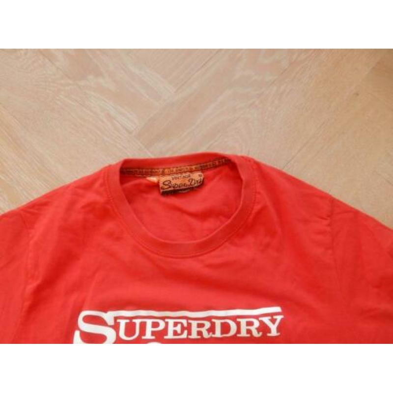 Rood shirt/T-shirt van Superdry, maat L