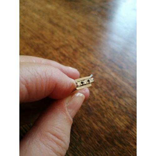 14 krt wit gouden ring diamant