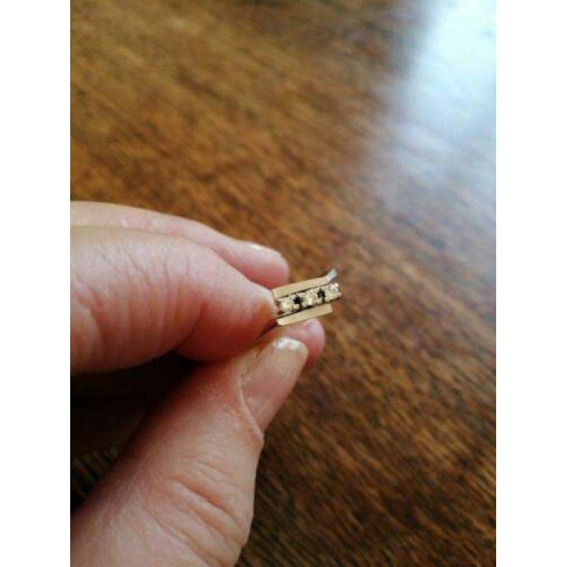 14 krt wit gouden ring diamant