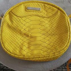 Neon geel schoudertas Mango